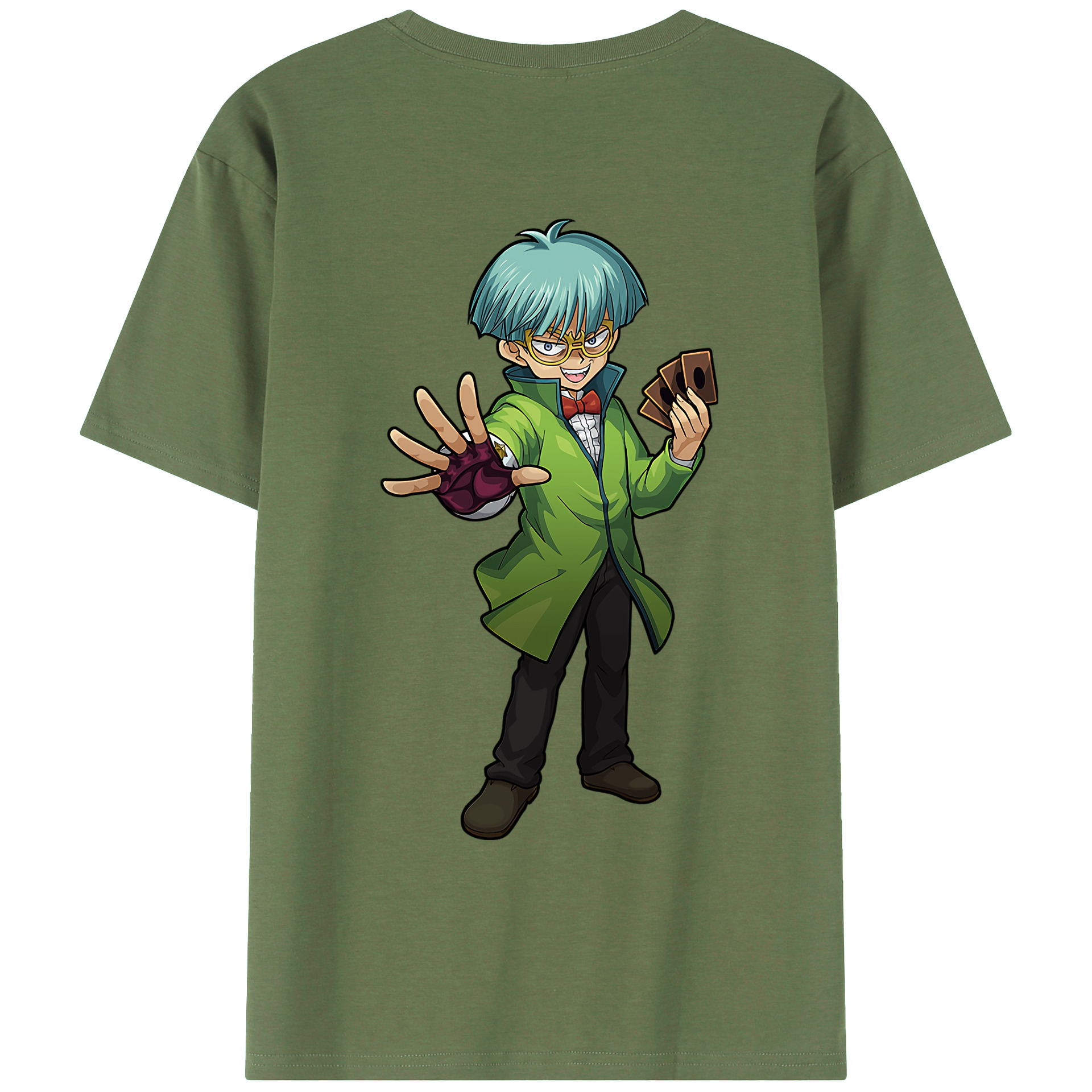（画像用） 遊☆戯☆王 Yu-Gi-Oh! 綿100％ メンズ半袖Tシャツ（バックプリント） 通気性